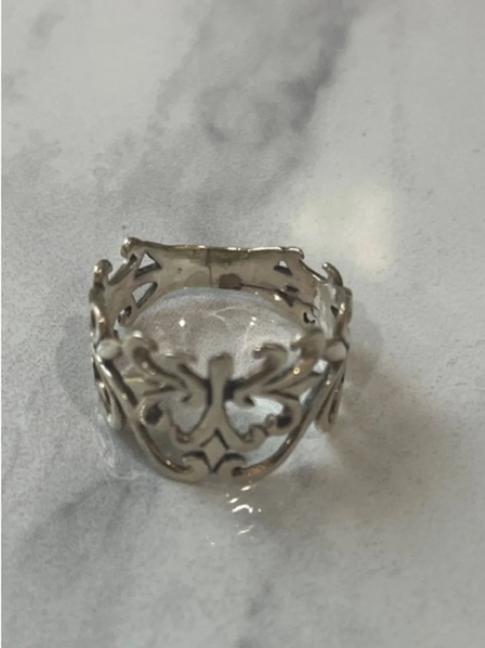 Intricate Sterling Silver Filigree Women's Ring size 7.5